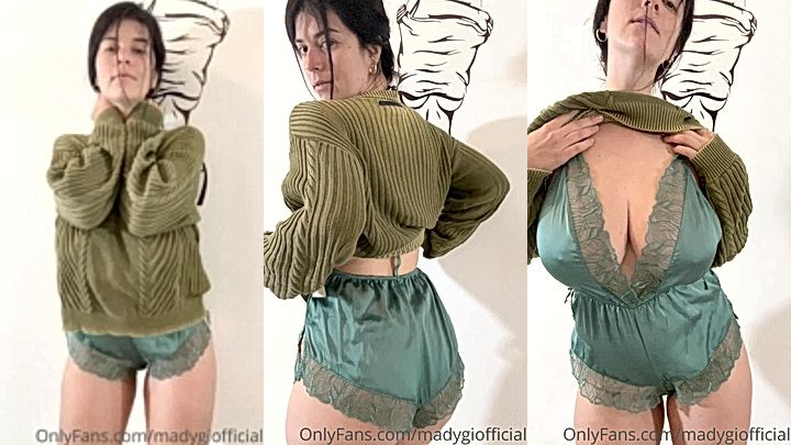 sexy model Mady Gio woke up horny as fuck and rubs hr big tits