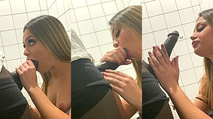 sexy onlyfans model sucked my cock in the bathroom(Martina Smeraldi)