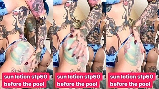 busty goddess Riae’s oil rub on my big ass before going to bed